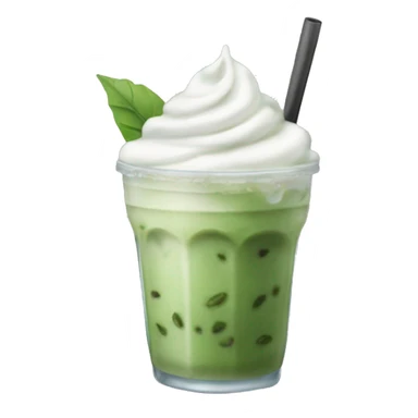 Iced matcha latte ohne Sahne und ohne Gesicht  sticker