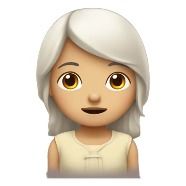 Niña durmiendo arropada  sticker