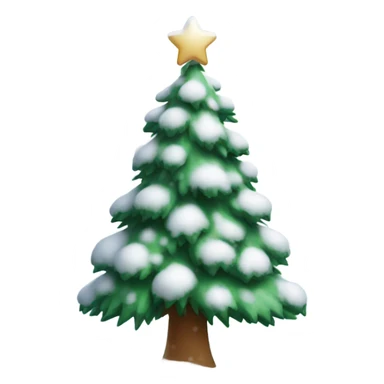 Christmas tree with snow  sticker
