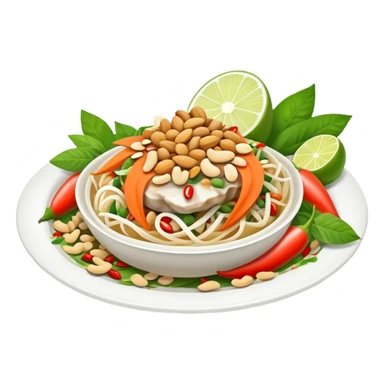 Thai papaya salad with oyster dish sticker