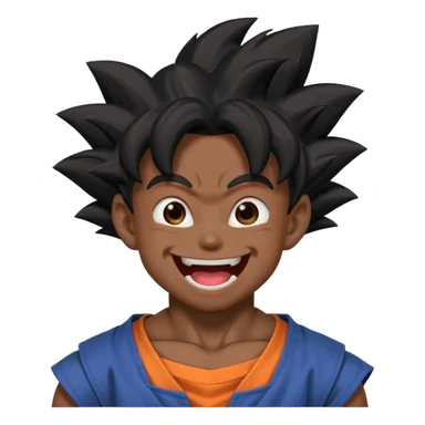 Goku black laugh trempling scary  sticker