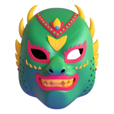 Louisiana themed luchador mask with alligator design and bayou elements sticker