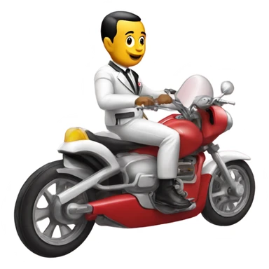 Pee wee Herman on a rocket bike sticker