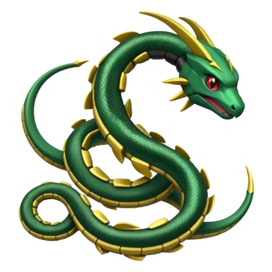 Mega rayuaza pokemon from pokemon anime and make it little cool sticker