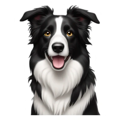 Happy-black-and-white-border-collie sticker
