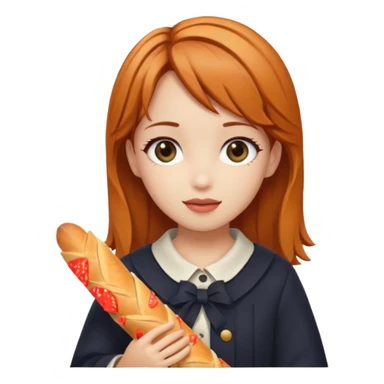 can you make kasane teto holding a baguette in a png format sticker