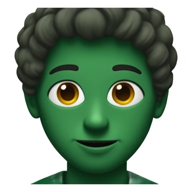 a dark green heart  sticker