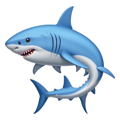 As haz un tiburón con piernas y tenis azules sticker