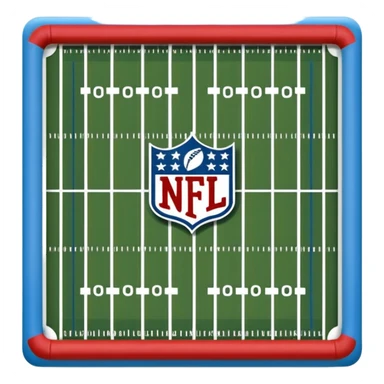 goal field nfl blue (#00A3E0) and red (#F9423A) sticker