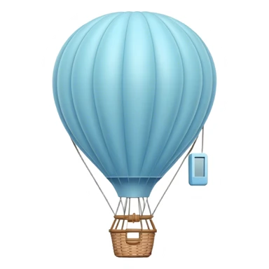 pastel blue hot air balloon  sticker