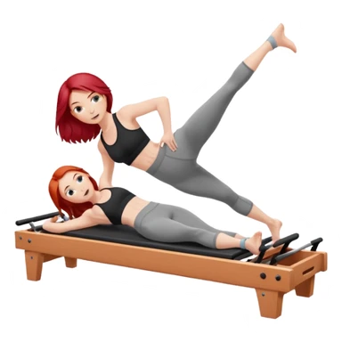 Pilates + red hair + white girl + reformer sticker