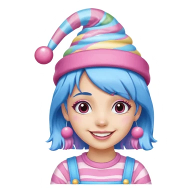 candy hatted girl from candyland lue pink hair sticker