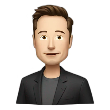 Elon musk in tesla sticker