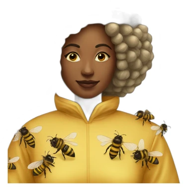 beekeeper net black lady swarm sticker