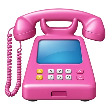 pink phone call \caller id bubble sticker