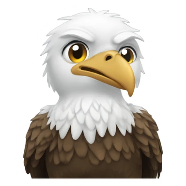 An eagle being a crybaby sticker