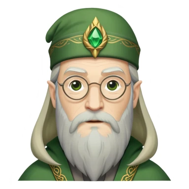 albus dumbledore green sticker