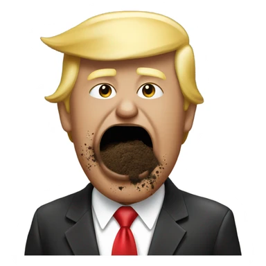 Trump eating dirt sticker