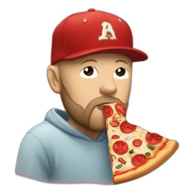 Fred Durst eating a slice of pizza sticker
