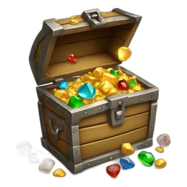 treasure chest gems sticker