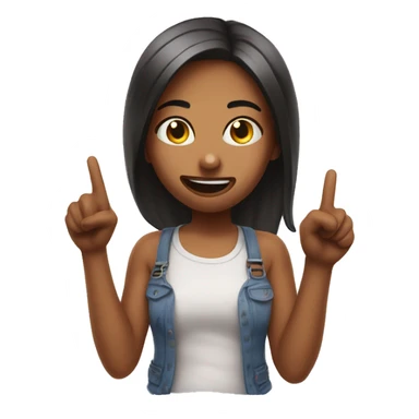 Emoji of a girl who brings her tongue out and shows this sign 🤙 sticker