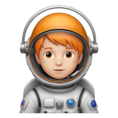 Astronaut boy kid with orange hair sticker