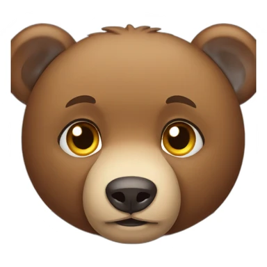 Brown Bear cub sad sticker