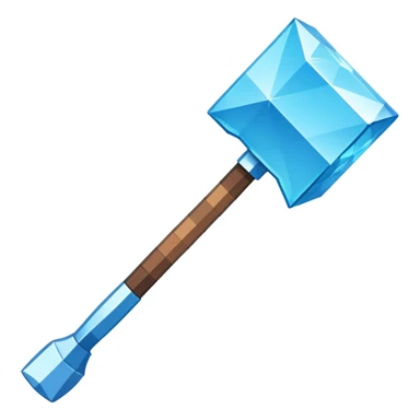 diamond item axe from Minecraft pixel art sticker