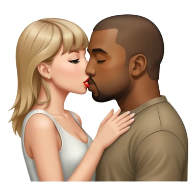 kanye west kissing taylor swift  sticker