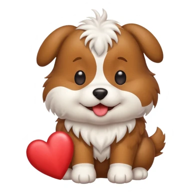 Dog pooping hearts sticker