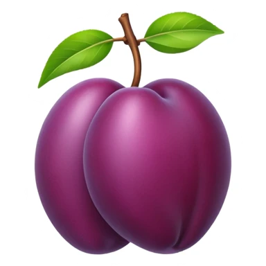single plum fruit sticker