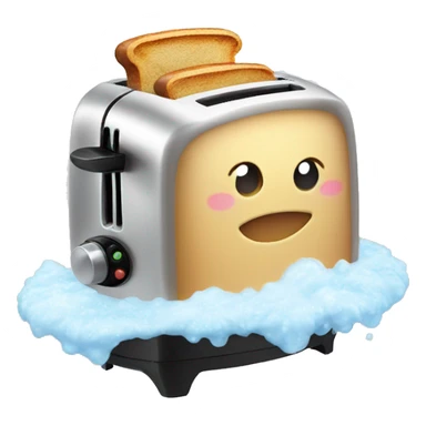 Toaster bubble bath sticker