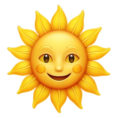 Sun emoji with emotions sticker