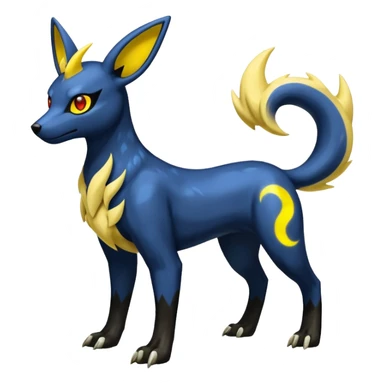 Manectric-Electrike-Lugia-Umbreon-Houndoom-Fakémon-hybrid-creature (full body), 4 legs sticker