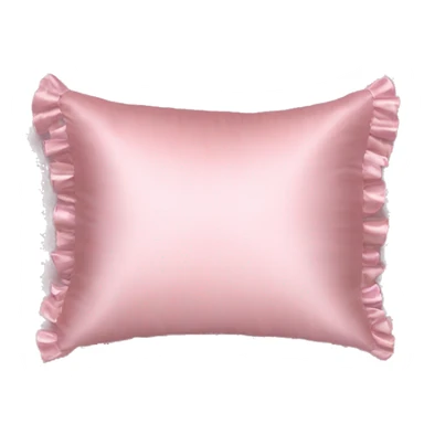 Light pink Frilly satin pillow  sticker
