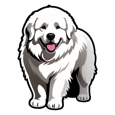 Great Pyrenees dog All white sticker