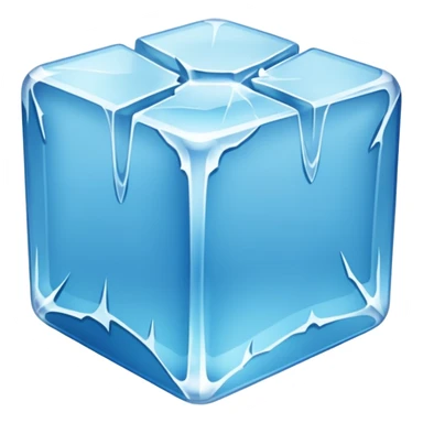cracked ice block sticker