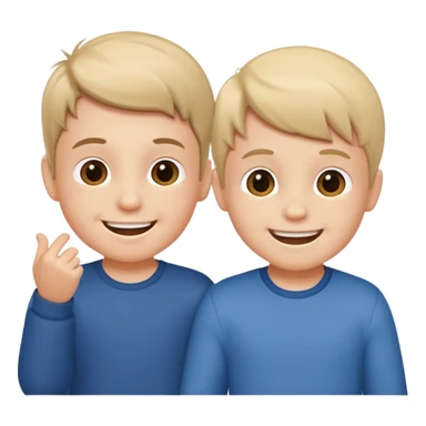 2 little boys playing sticker