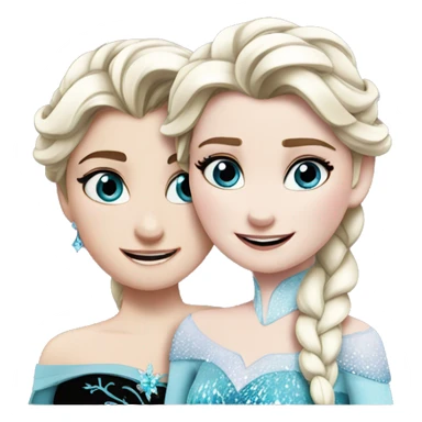 elsa and anna  sticker