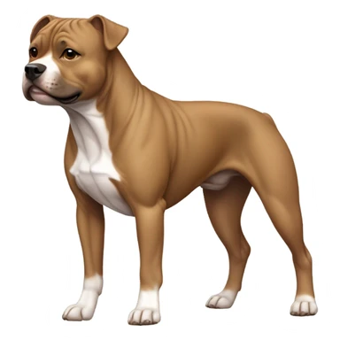 Total Light Brown Staffordshire bull terrier sticker