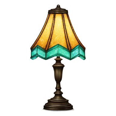 Glitter Tiffany lamp sticker
