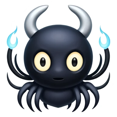 Hollow Knight character with glowing eyes sticker