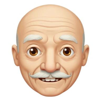 Fat old bald man with missing teeth sticker