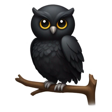 Black pregnant owl sticker