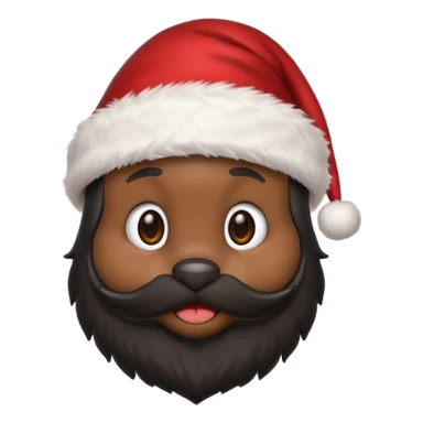 miniature black pinmcher in santa aht sticker