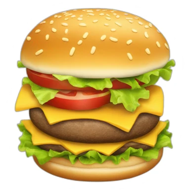 Hamburger qui mange un humburger sticker