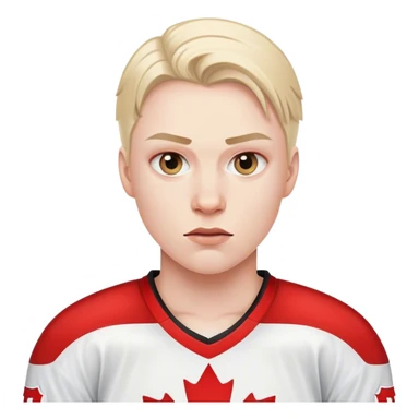 Fierce Canadian hockey player ￼ sticker