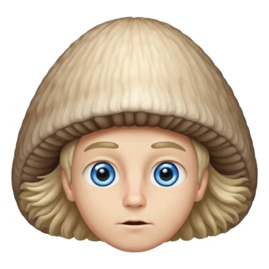 make a white American boy with blue eyes long eyelashes huge huge head in the shape of a triangle and mushroom hair a bit of a unibrow wanna be fluffy hair but is straight and tiny Bodie sticker