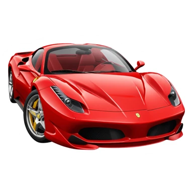 Red Ferrari sports car sticker