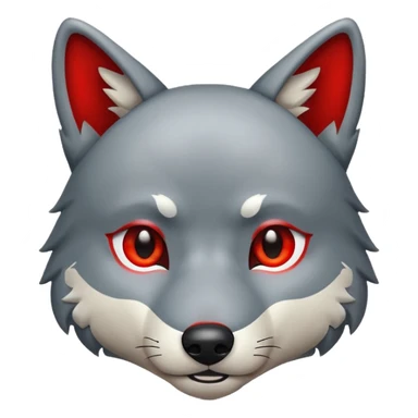 Wolf red sticker